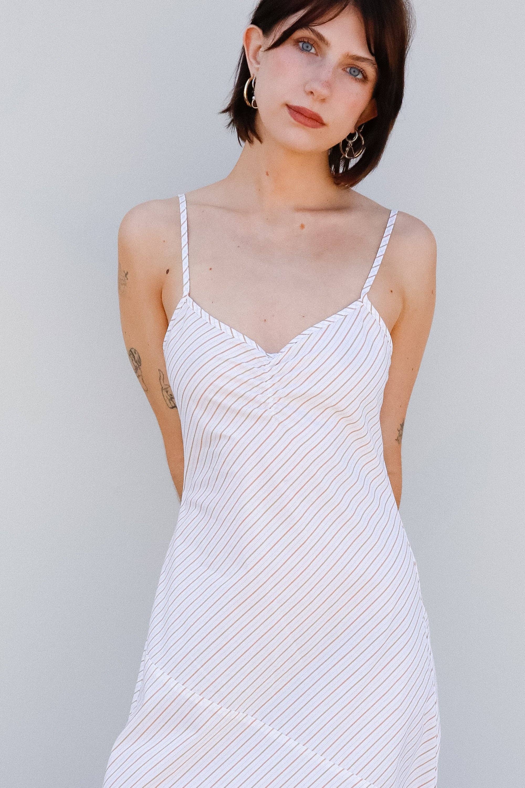 90'S BIAS SLIP DRESS IN AMALFI