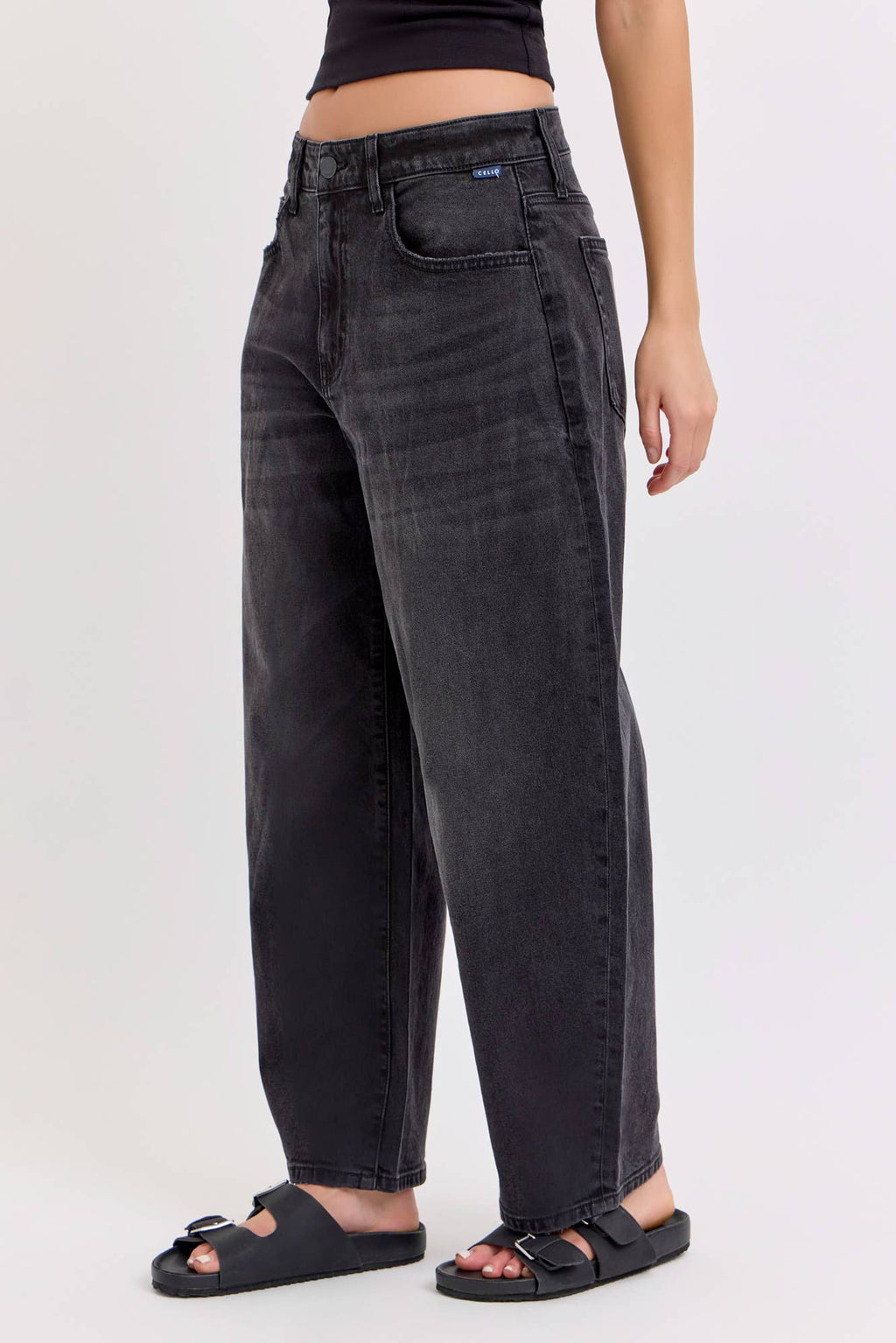 Black Barrel Leg Jean [WV79529BR-BLK ]