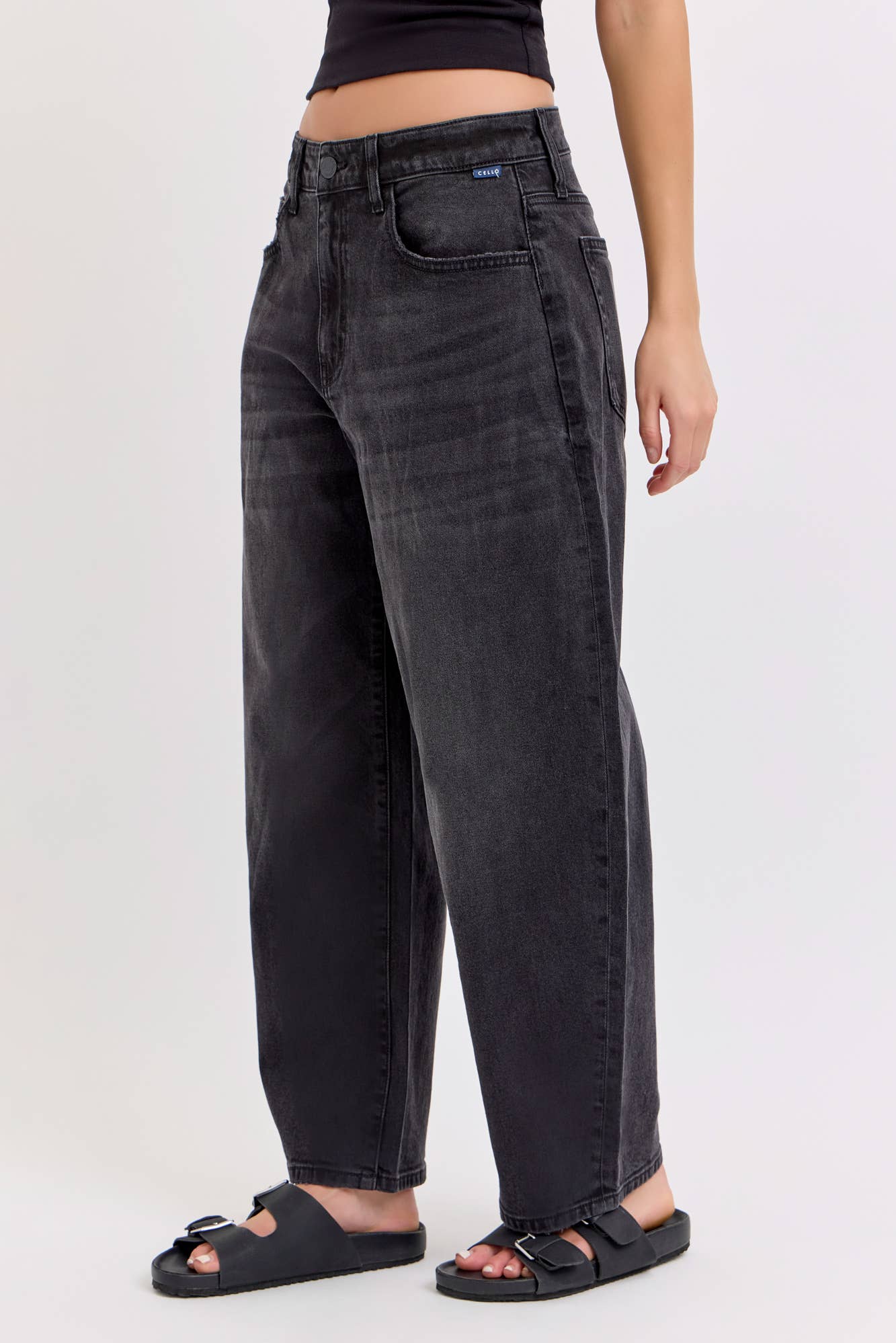 Black Barrel Leg Jean [WV79529BR-BLK ]
