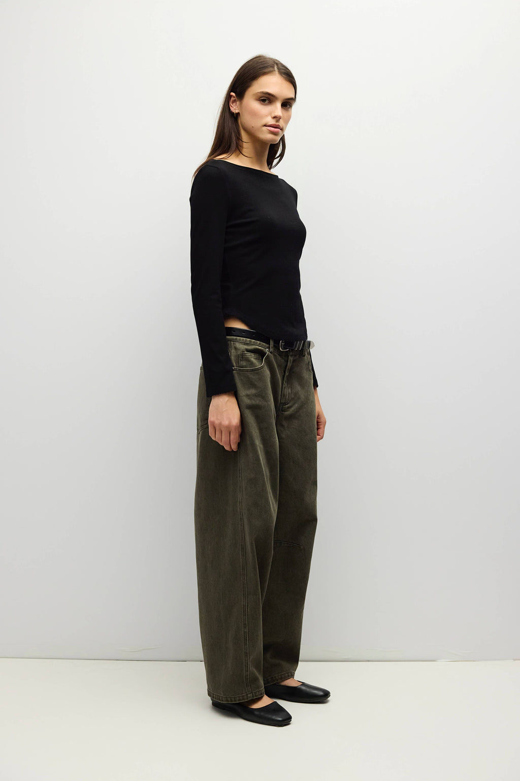 The Janel Top | Wide Neck Baseball Tee