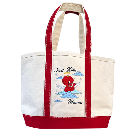 Just Like... BiG Canvas Tote Bag Vintage Inspired