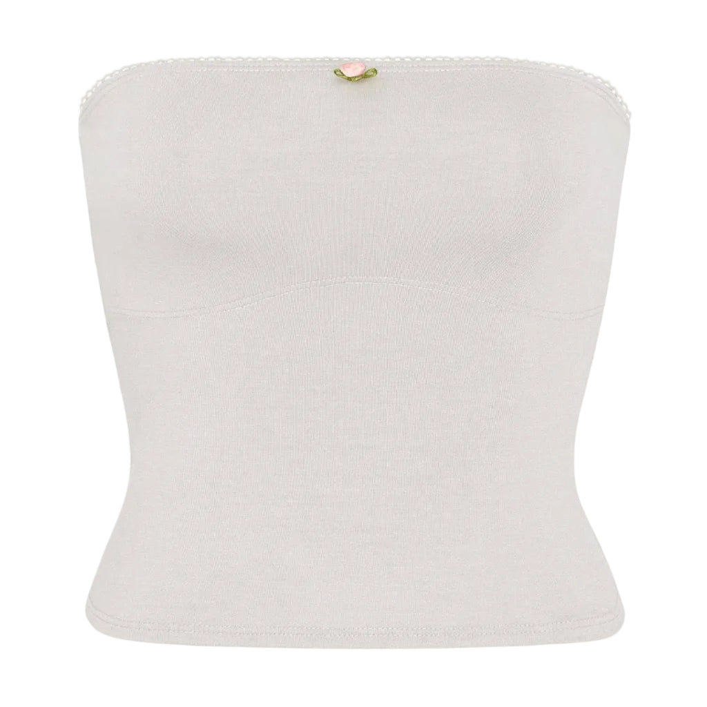 LINED CONTOUR TUBE TOP IN CLOUD