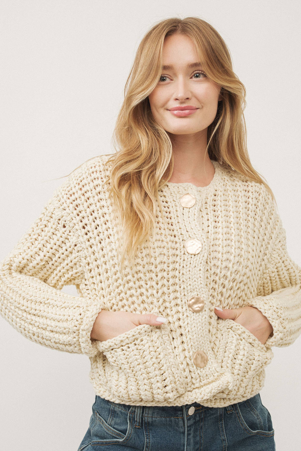MAS2885 CHUNKY KNIT CARDIGAN