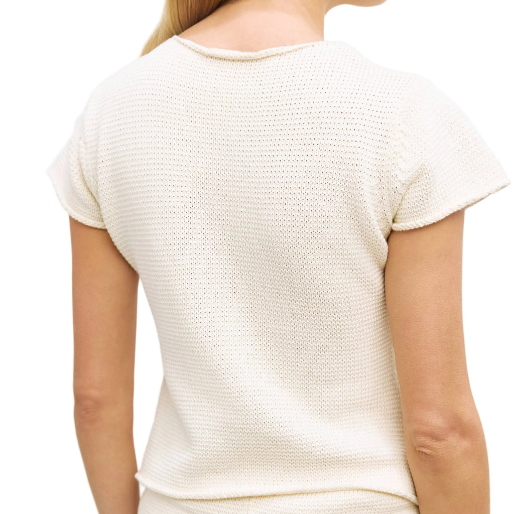 The Alana Top | Summer Knit Button-Down Top