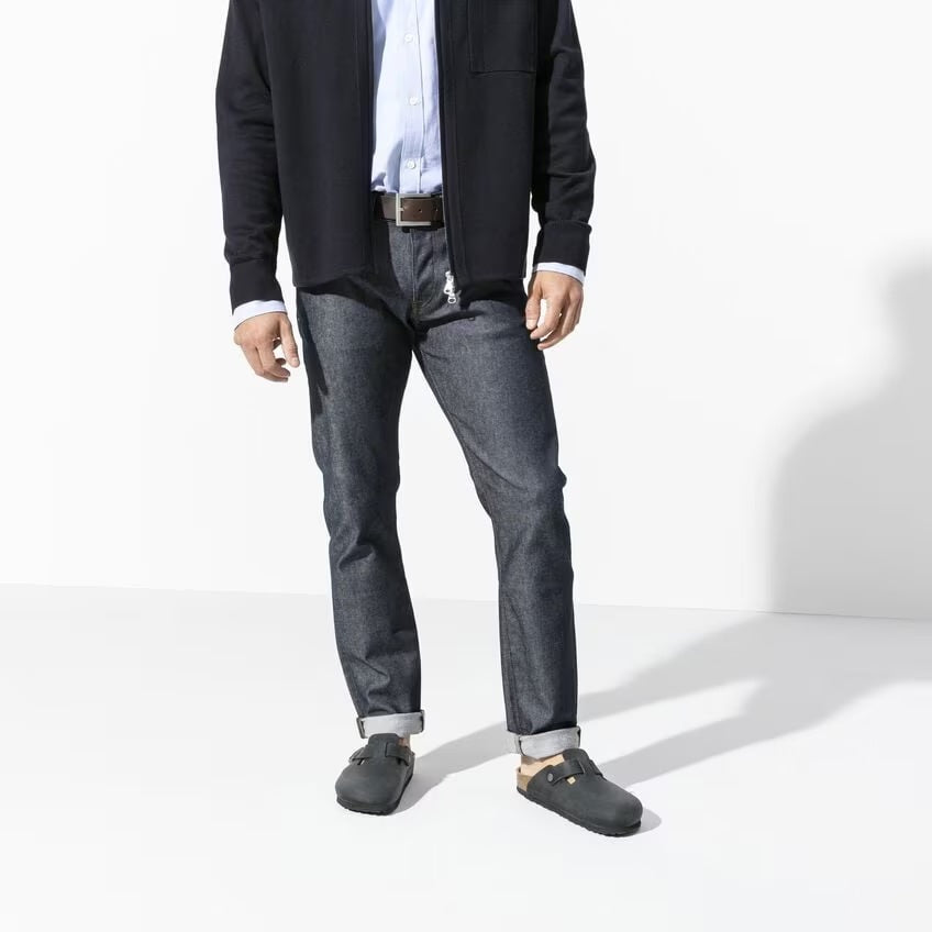 BOSTON OIL LEATHER (regular fit) - black