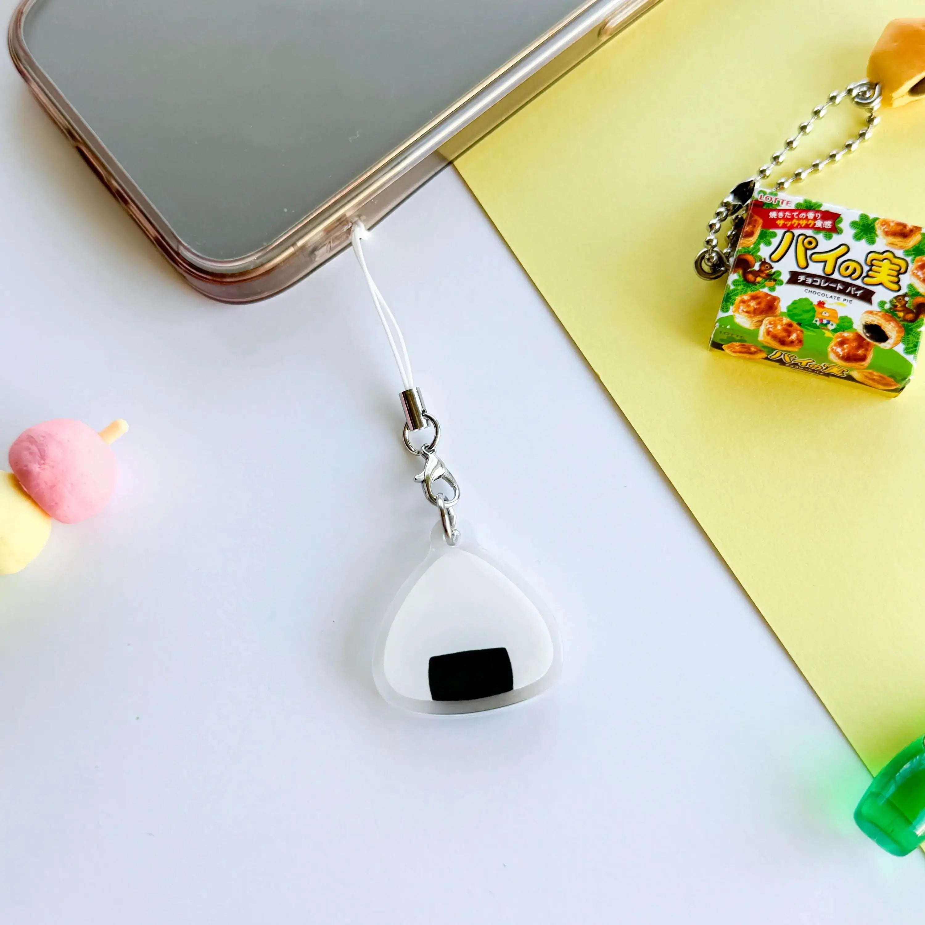 Onigiri Acrylic Phone/Bag Charm Keychain with Double Sided E