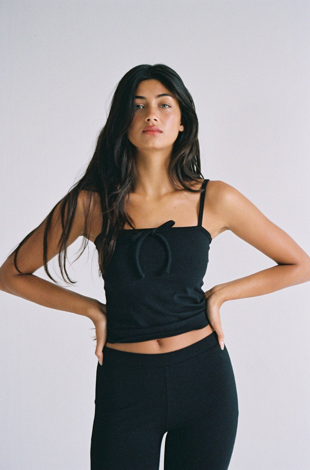 TIE CAMI IN ONYX