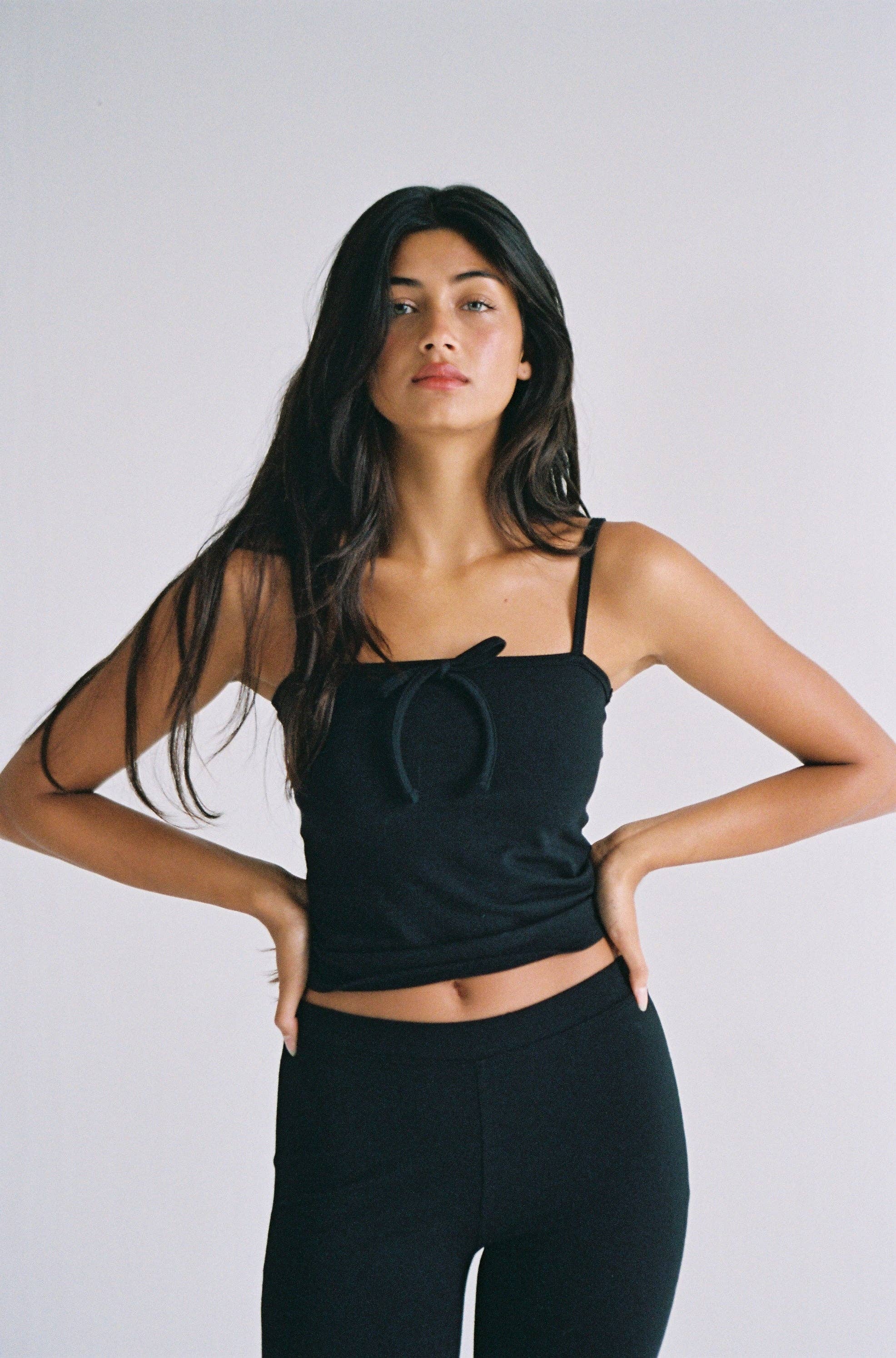 TIE CAMI IN ONYX