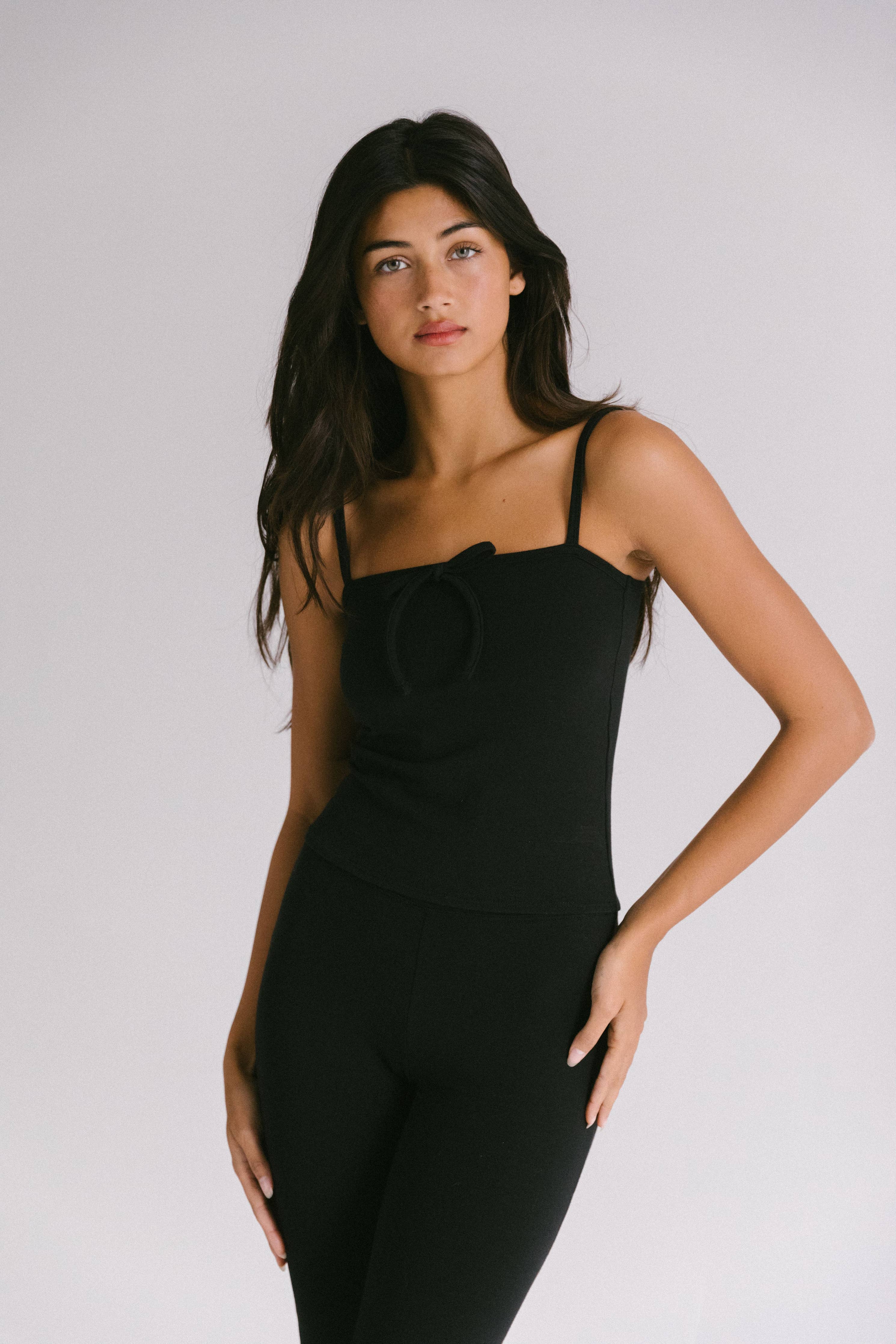 TIE CAMI IN ONYX