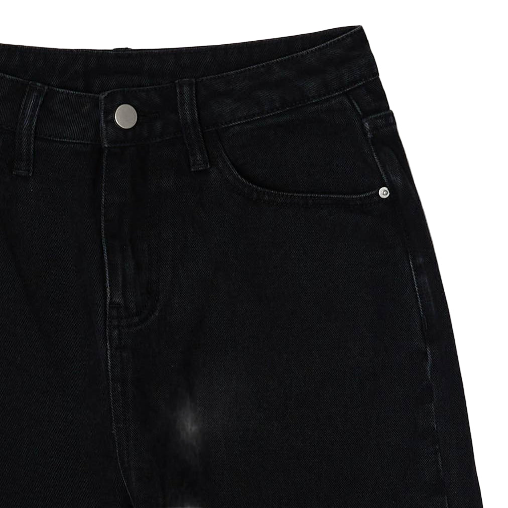 The Nova Shorts | Fringe Hem Bermuda Denim Shorts