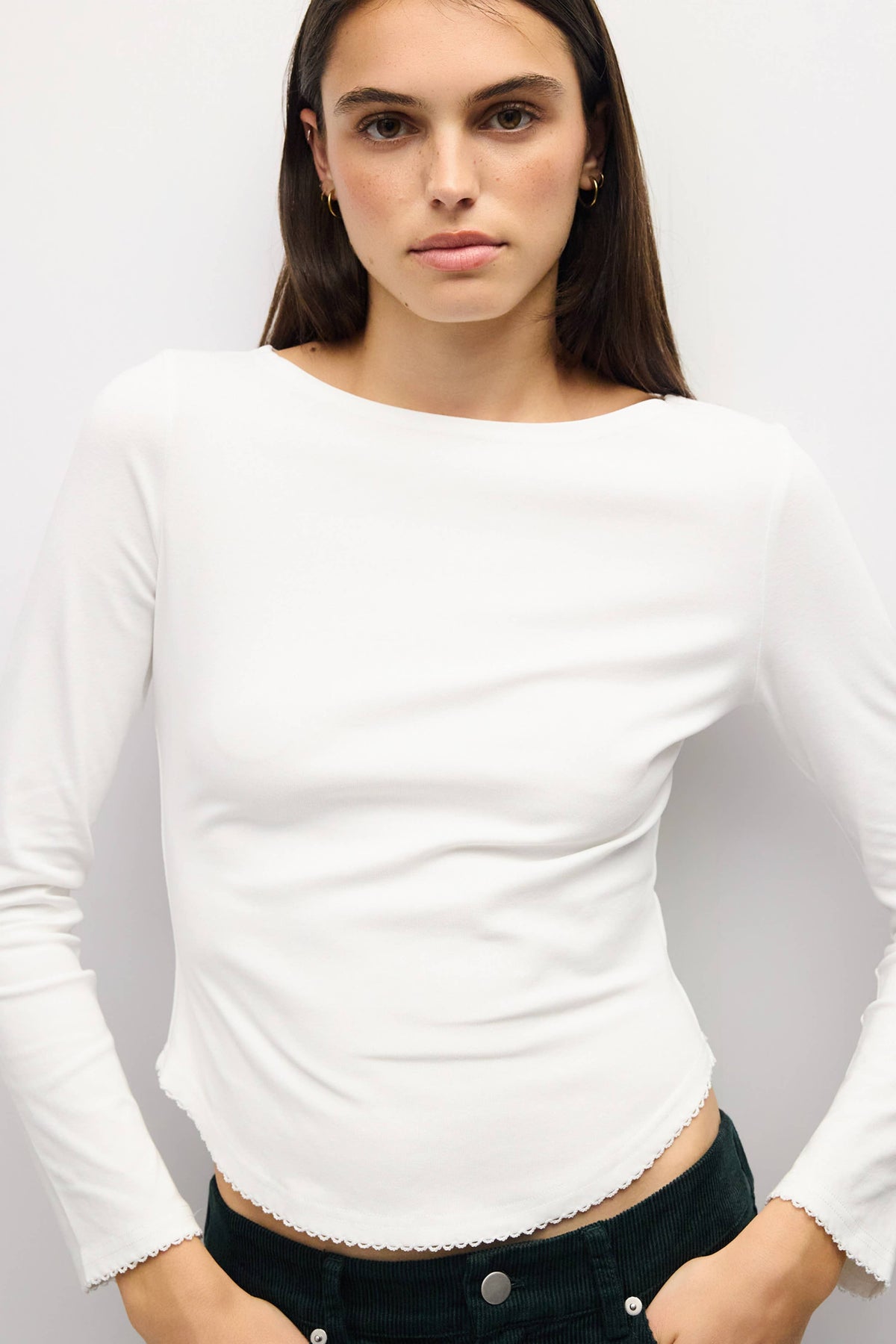 The Janel Top | Wide Neck Baseball Tee