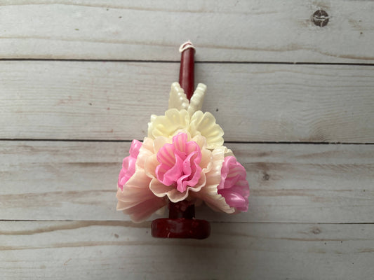 Wine Multicolor Oaxaca Marigold Day of the Dead Candle