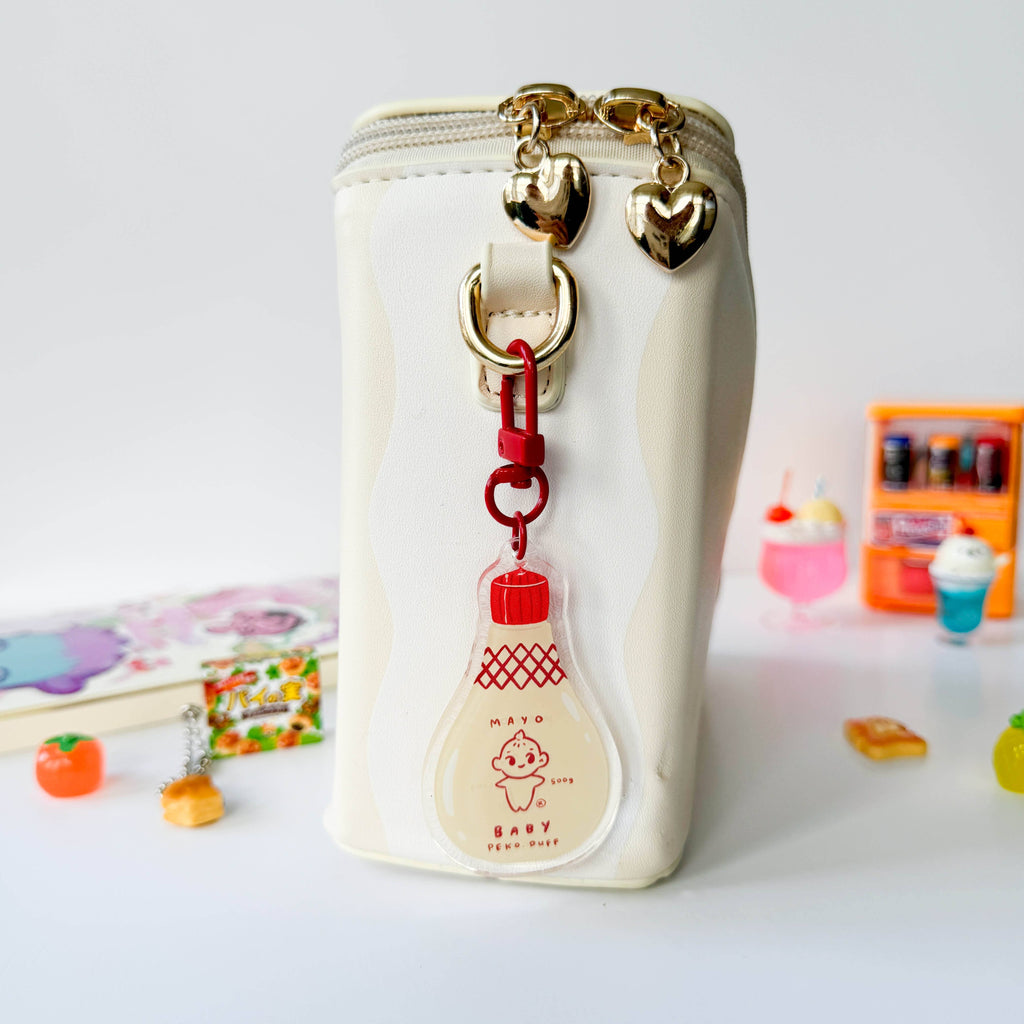 Kewpie Mayo Double-sided Acrylic Keychain with Epoxy