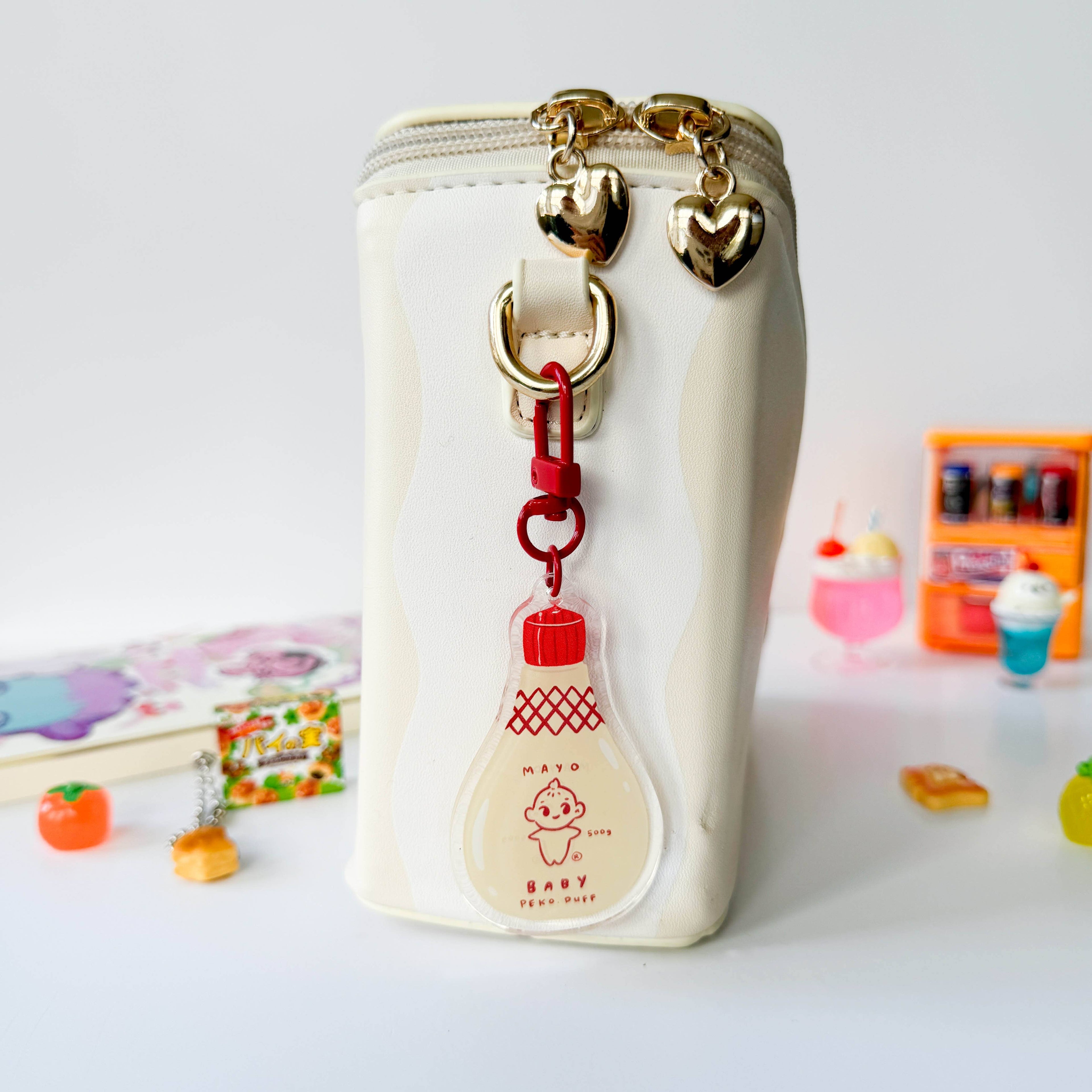Kewpie Mayo Double-sided Acrylic Keychain with Epoxy