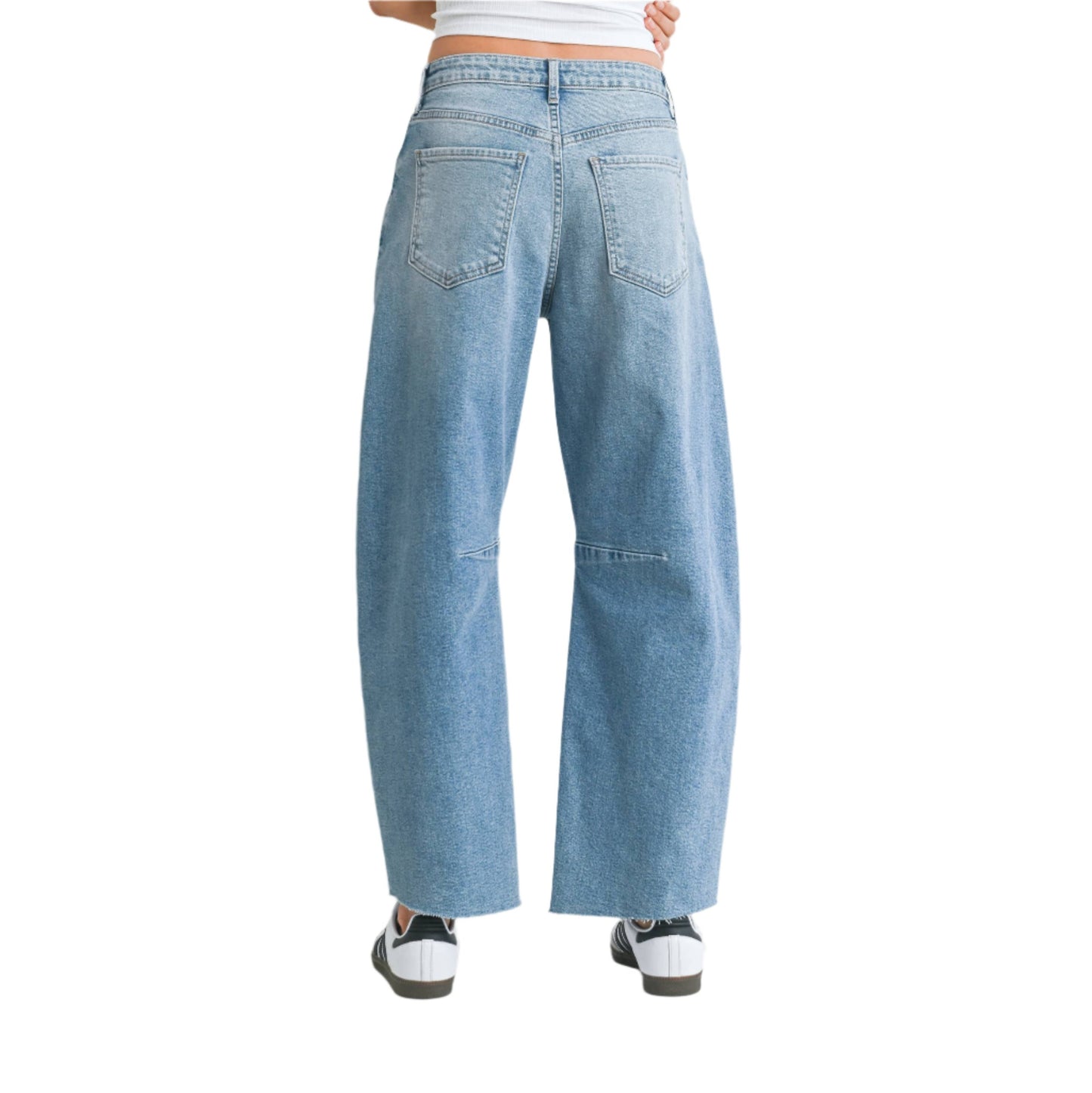 BP473J - LT - Barrel Jean w/ Seams