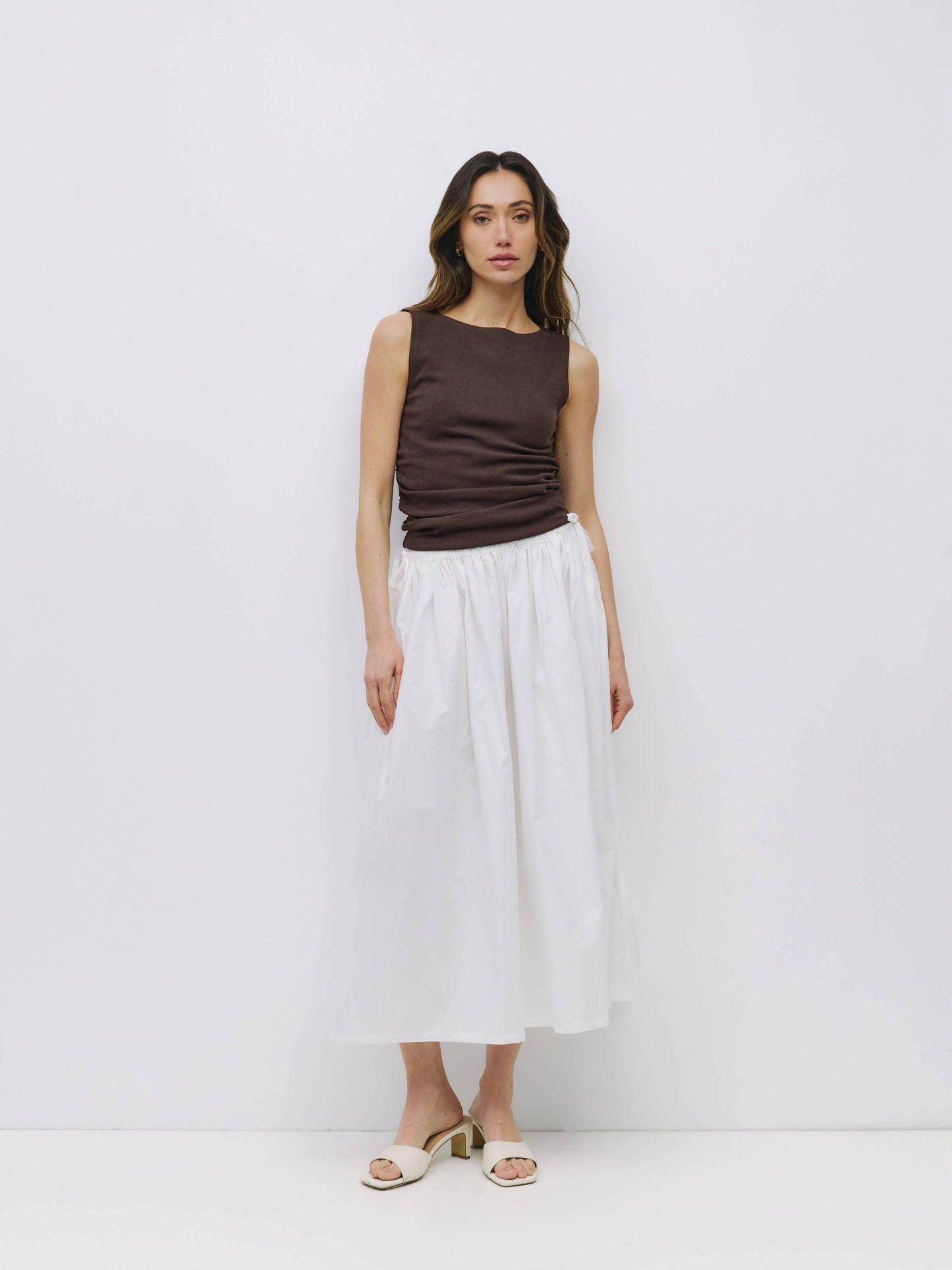The Kiana Skirt | Midi Skirt with Side Waist Ties