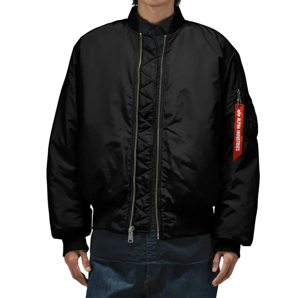 MA-1 OXFORD BOMBER JACKET - BLACK