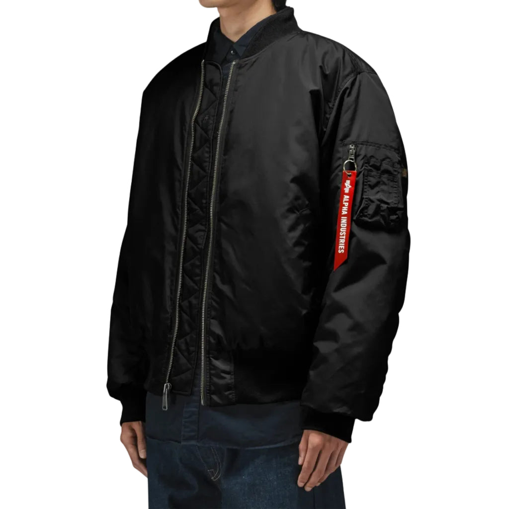 MA-1 OXFORD BOMBER JACKET - BLACK