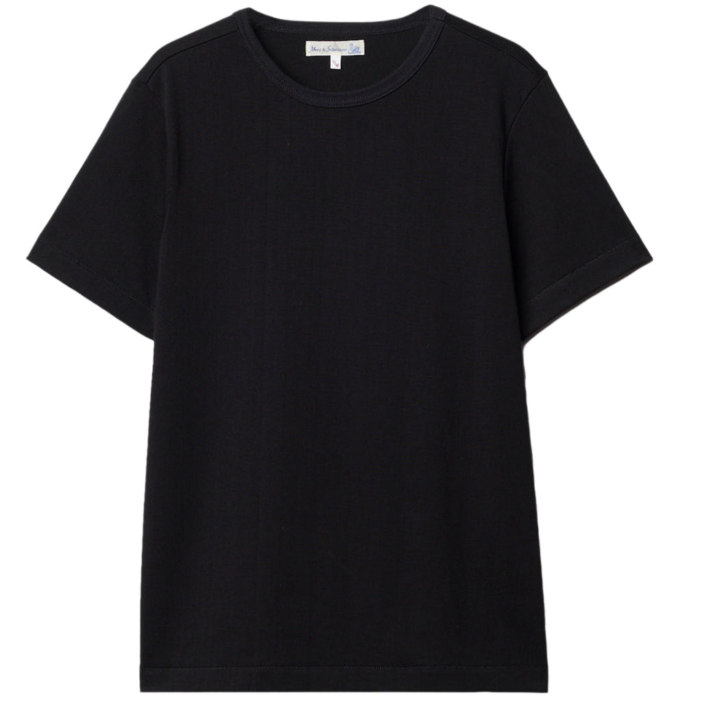2M15C sturdy jersey T-shirt, side seams, 6,8oz/sq.yd., cropped classic fit - BLACK