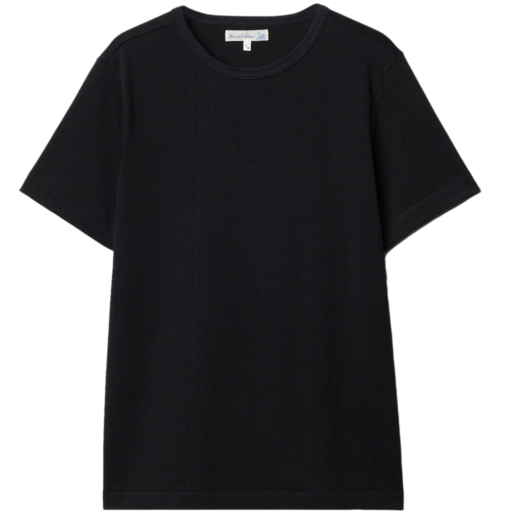 2M15C sturdy jersey T-shirt, side seams, 6,8oz/sq.yd., cropped classic fit - BLACK