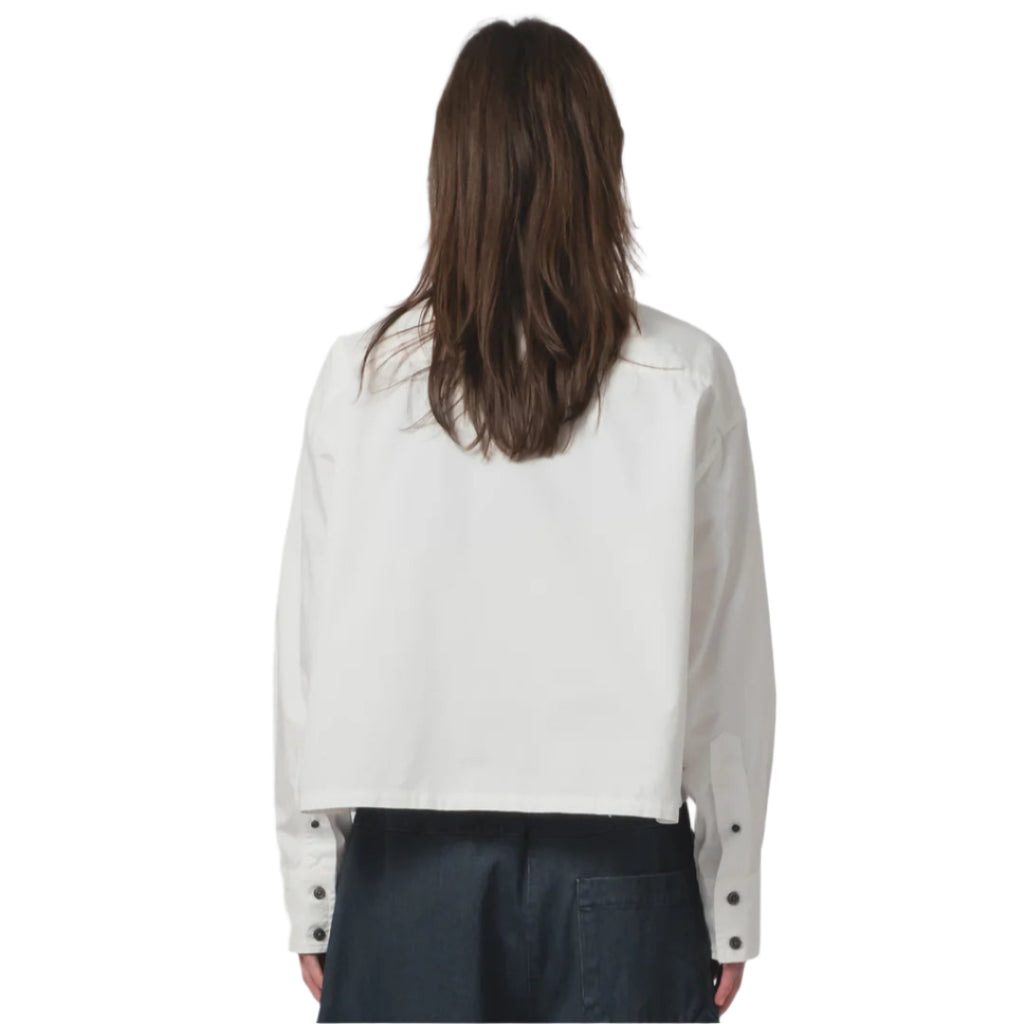 G.o.D Cubic Shirt Fine Broken Twill Milk
