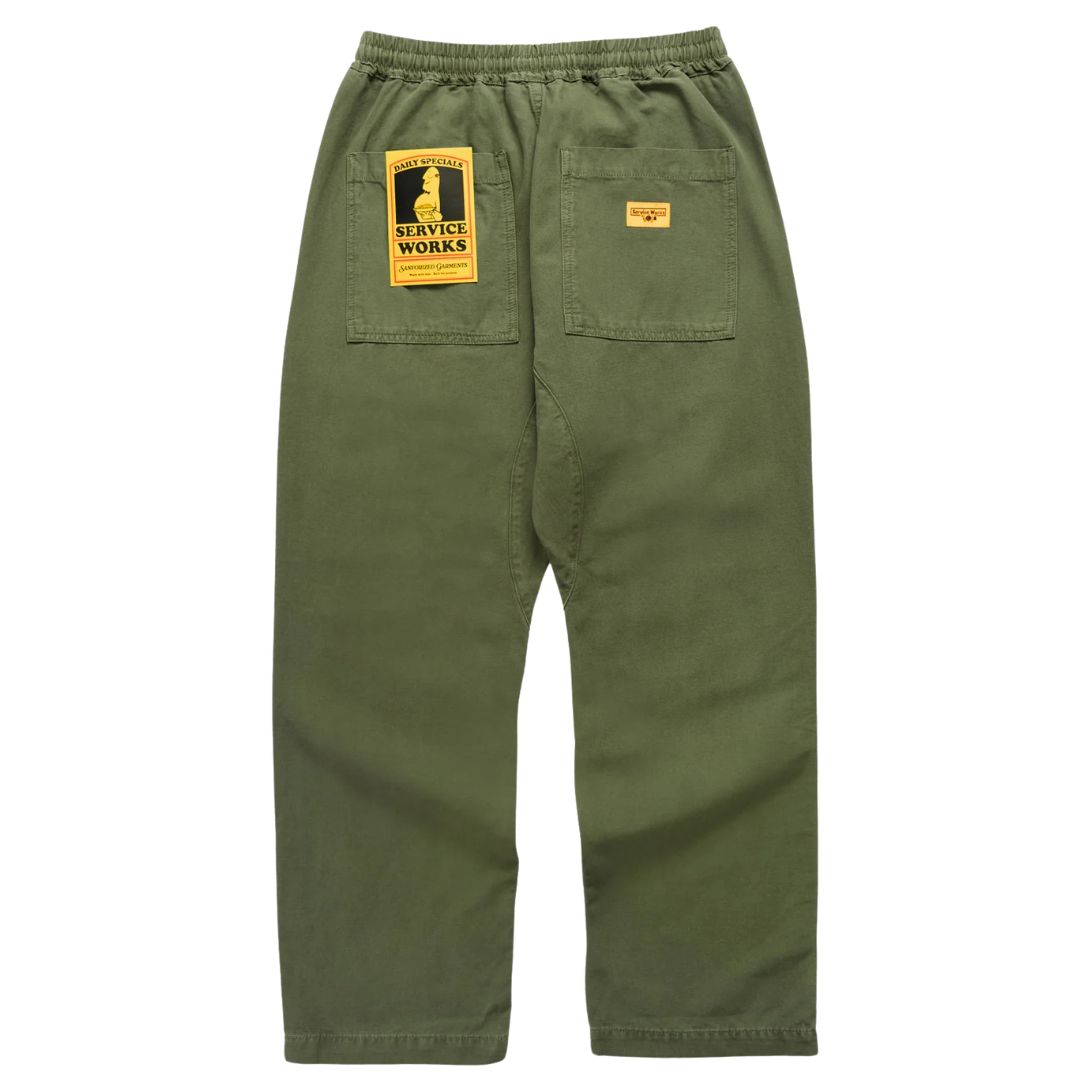 CANVAS CHEF PANT - OLIVE