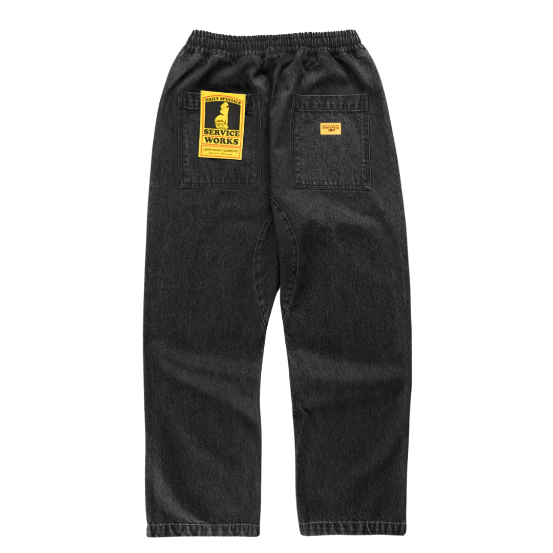 DENIM CHEF PANT - BLACK