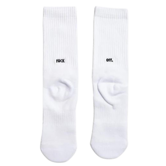 FUCK OFF CREW SOCKS - WHITE