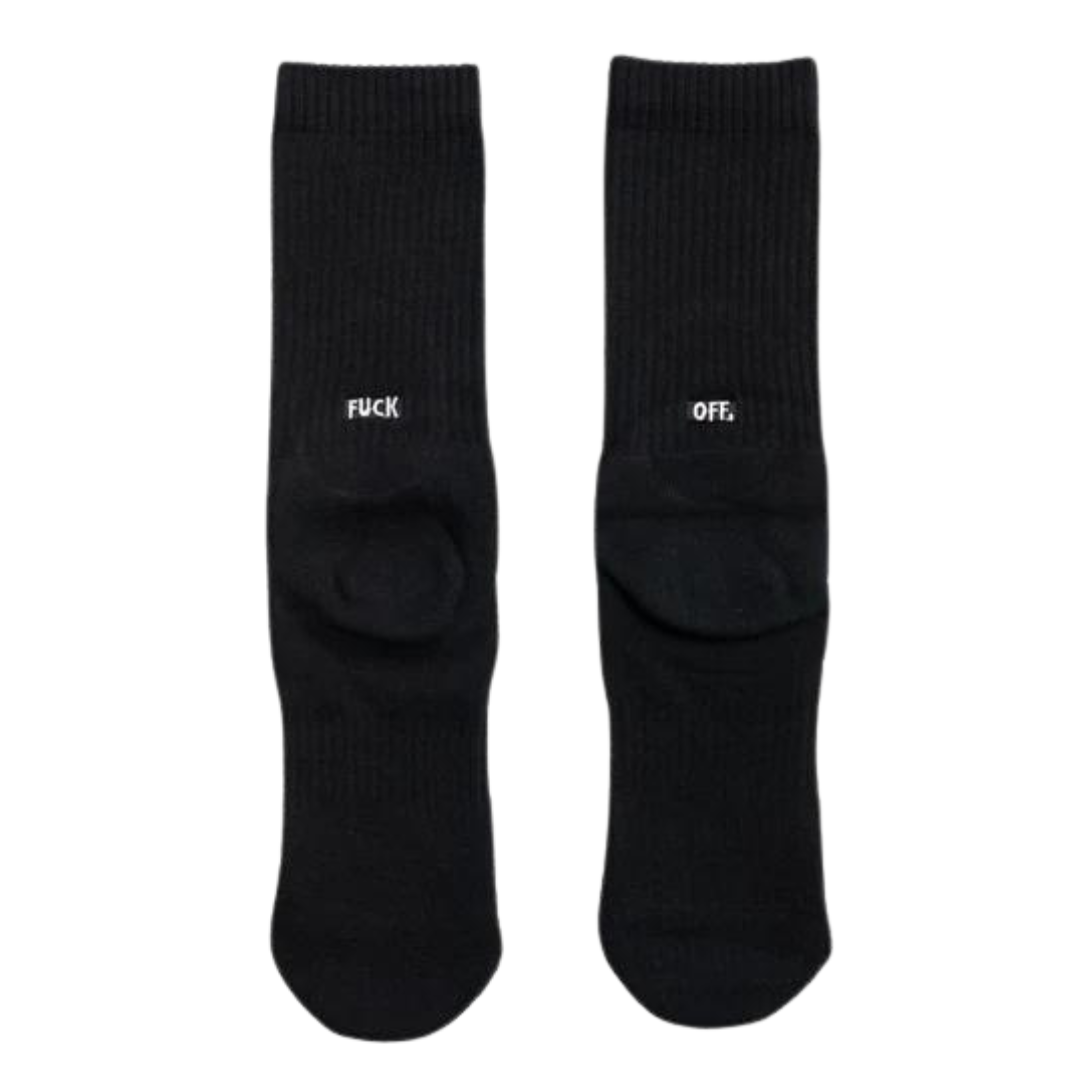 FUCK OFF CREW SOCKS - BLACK