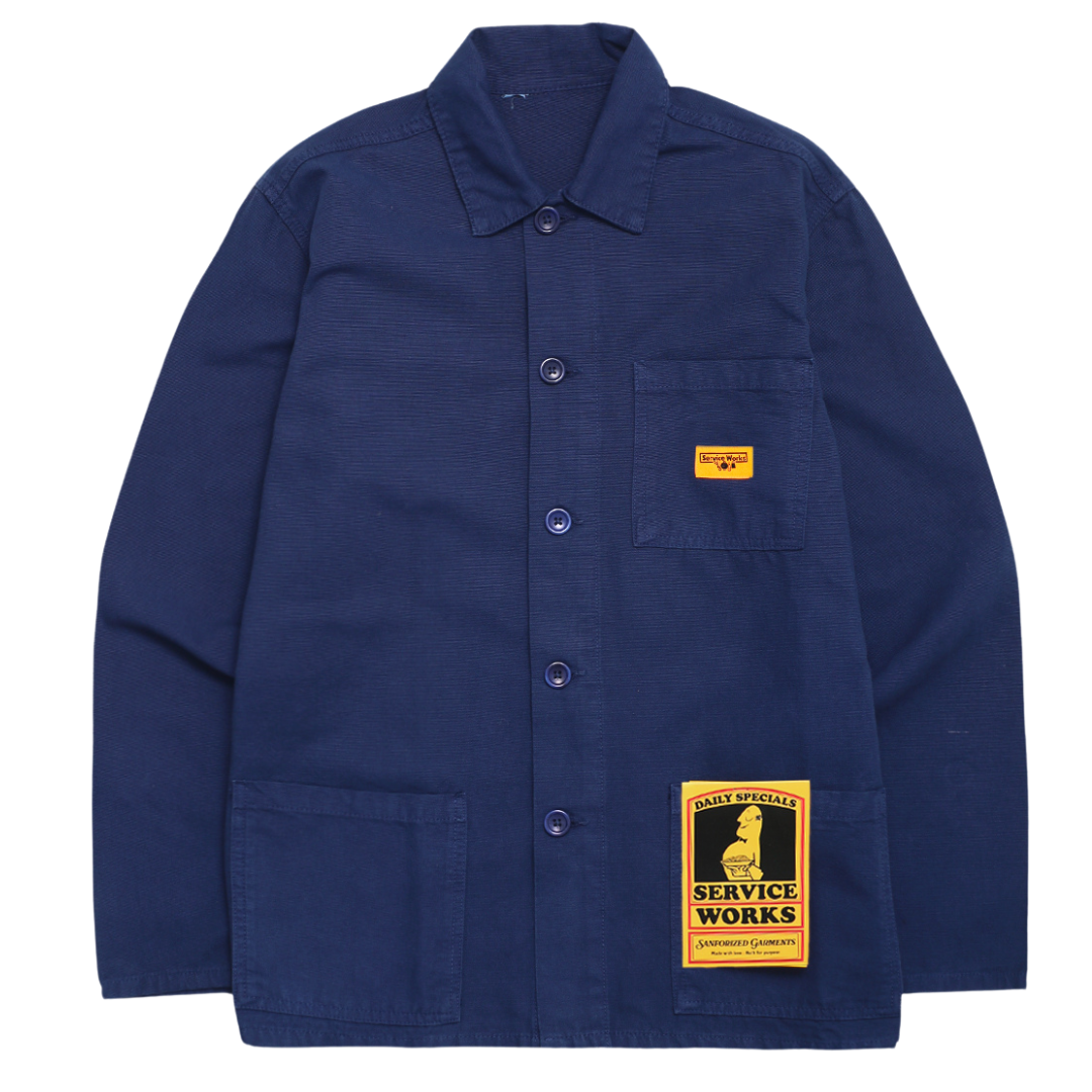 CANVAS COVERALL JACKET - NAVY