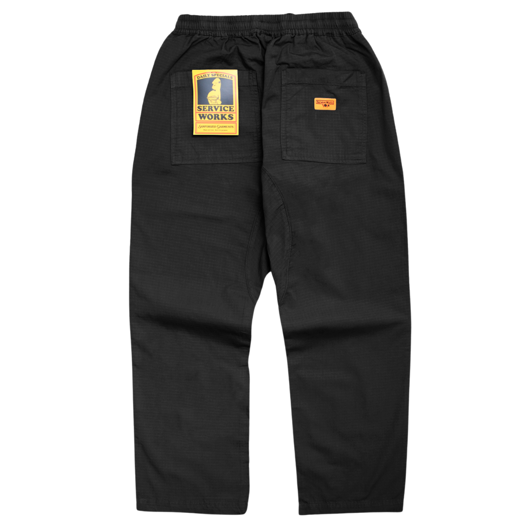 RIPSTOP CHEF PANT - BLACK