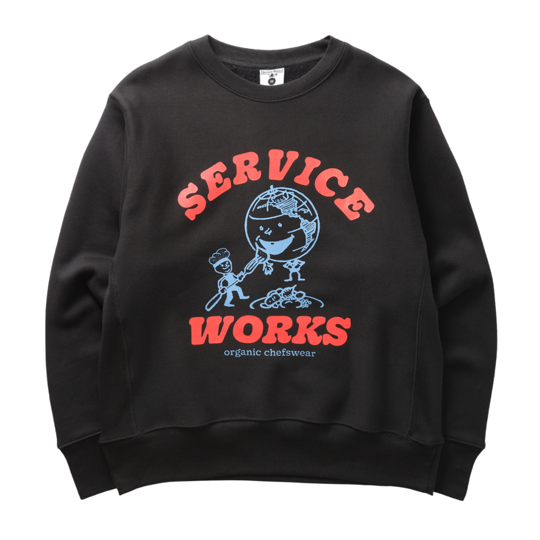 ORGANIC CHEFSWEAR CREWNECK - BLACK