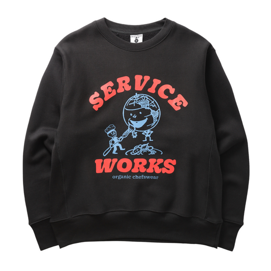 ORGANIC CHEFSWEAR CREWNECK - BLACK