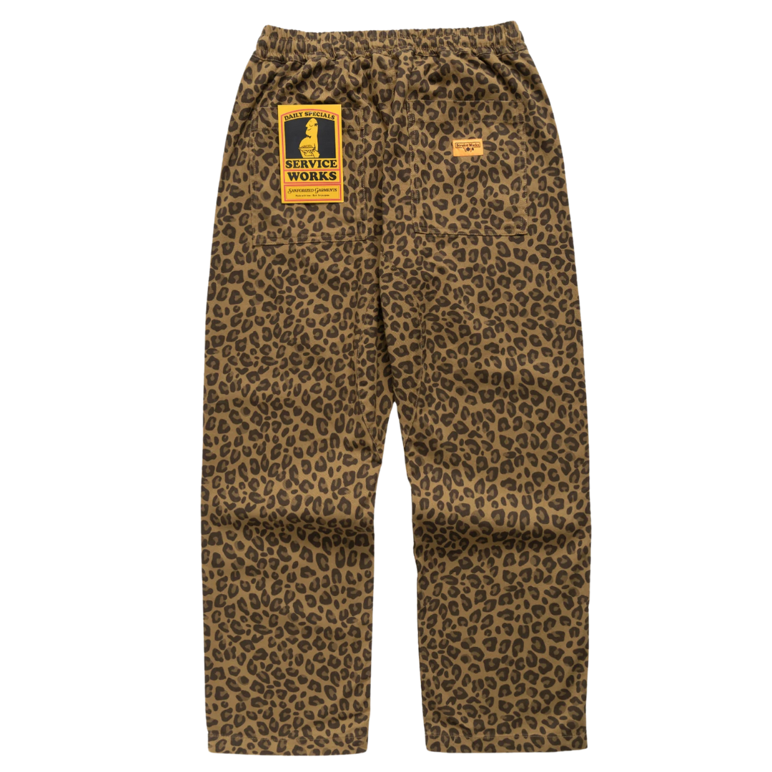 LEOPARD CHEF PANT - BROWN