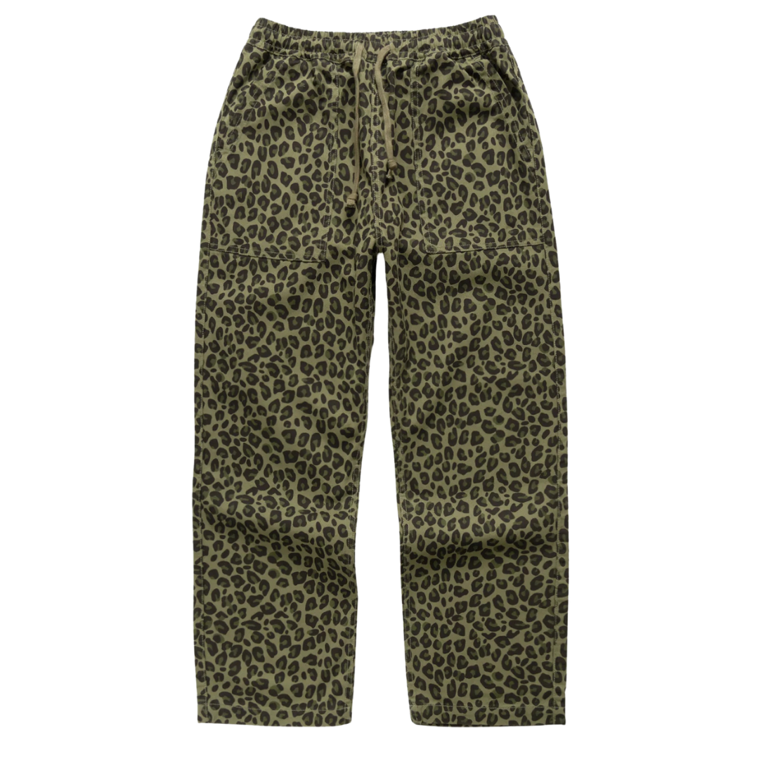 LEOPARD CHEF PANT - GREEN