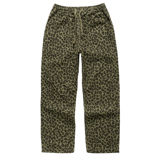 LEOPARD CHEF PANT - GREEN