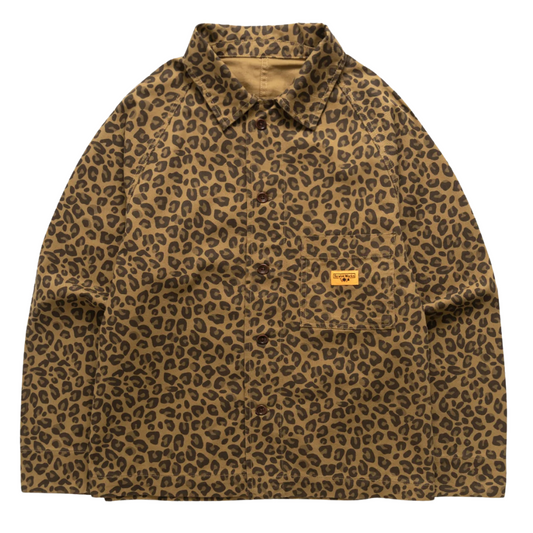 LEOPARD FOH JACKET - BROWN